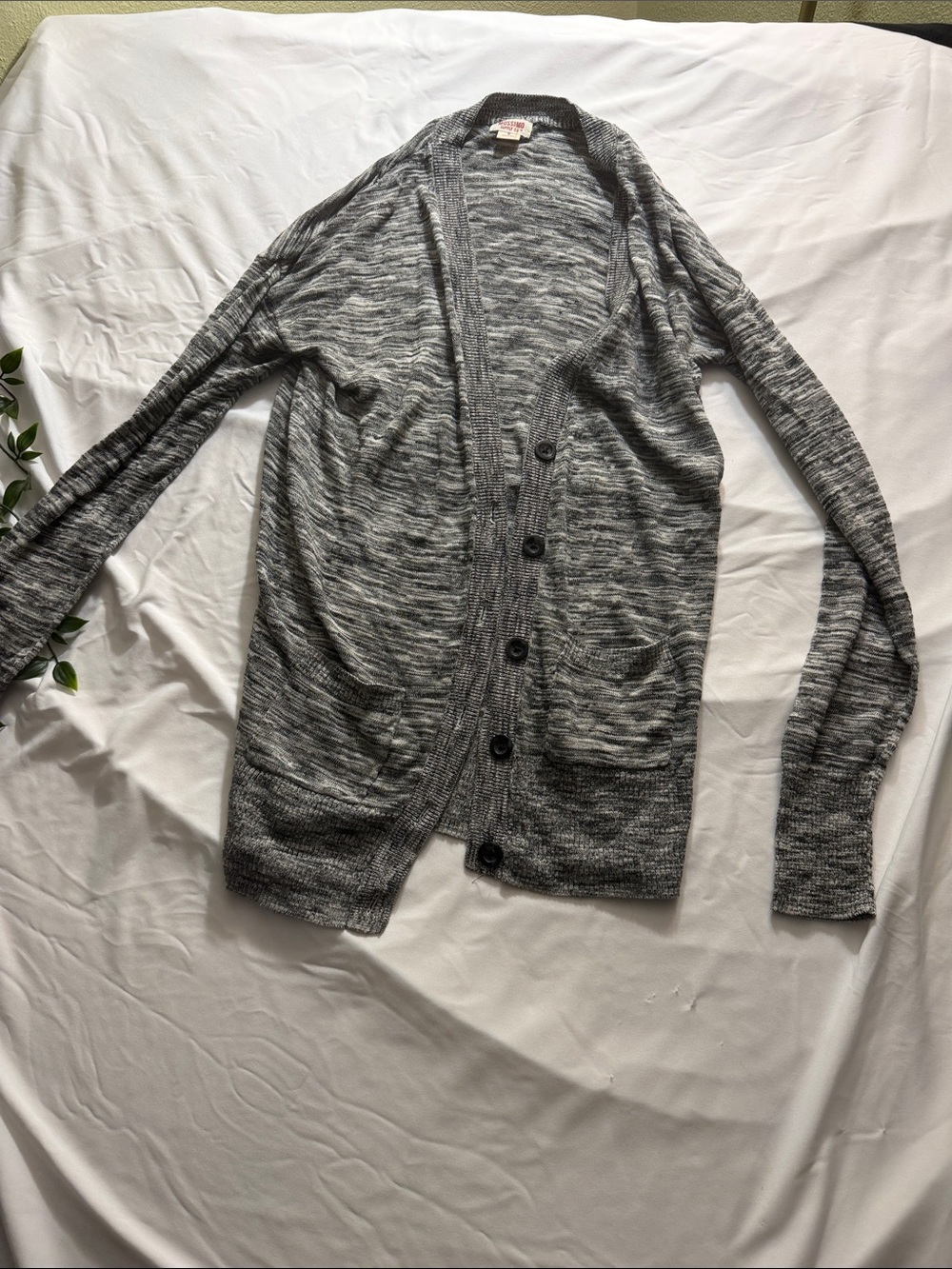 Mossimo Supply Co. Men's Gray Marled Button Cardigan